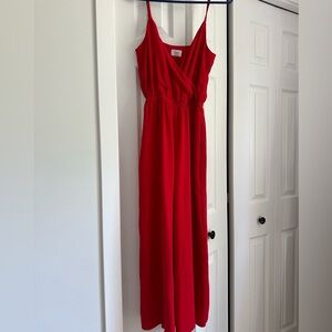 Wilfred red jumpsuit with pockets